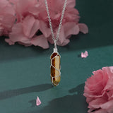 VIBILIA Healing Crystal Necklace Wire Wrapped Natural Amethyst Stone Point Pendant Necklace Hexagonal Reiki Spiritual Quartz Gemstone Stone Jewelry for Women Men