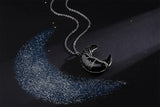 MAIBAOTA 7 Chakra Healing Crystal Necklace Gothic Necklaces for Women Crescent Moon Phase Stone Pendant Necklaces Natural Reiki Spiritual Quartz Gemstone Hippie Witch Jewelry Gifts for Women