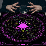 Square Pendulum Divination Altar Tablecloth Board Game Card Pad Runes Table Cloth Metaphysical Mat for Tarot Cards and Runes