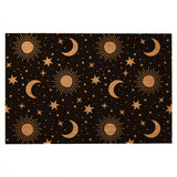 Mystical Doormat – Star Pattern Funny Coir Doormat: Sun & Moon Pattern Stars Galaxy Space Welcome Mat, Heavy-Duty Non-Slip Outdoor Coconut Coir Rug