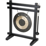 Woodstock Wind Chimes Desk Gong, Brass Hand-Hammered Bronze, Medium 12 - Inch Tall, for Meditation, Yoga, Classrooms, Offices, Great for Awareness, Relaxation