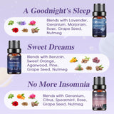 Sleep Essential Oils, Essential Oil Blends for Diffusers for Home (Relax, Stress Relief, Fresh Breathe, Sweet Dreams) Candle Making Scents, Relaxation Gift for Women and Men