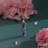 VIBILIA Healing Crystal Necklace Wire Wrapped Natural Amethyst Stone Point Pendant Necklace Hexagonal Reiki Spiritual Quartz Gemstone Stone Jewelry for Women Men
