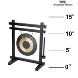 Woodstock Wind Chimes Desk Gong, Brass Hand-Hammered Bronze, Medium 12 - Inch Tall, for Meditation, Yoga, Classrooms, Offices, Great for Awareness, Relaxation