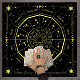 Square Pendulum Divination Altar Tablecloth Board Game Card Pad Runes Table Cloth Metaphysical Mat for Tarot Cards and Runes