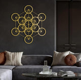 Sacred Geometry Wall Hanging Metal Wall Art, Metatron Cube Metal Wall Decor, Sacred Geometry Wall Art, Geometric Art Wall Decor, Metatron Cube Wall Decor, Wall Hangings for Living Room, Bedroom