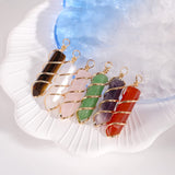 VIBILIA Healing Crystal Necklace Wire Wrapped Natural Amethyst Stone Point Pendant Necklace Hexagonal Reiki Spiritual Quartz Gemstone Stone Jewelry for Women Men