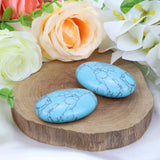 MAIBAOTA 2.4" Lapis Lazuli Crystal Stone Polished Palm Stone 0.7" Thick Natural Reiki Gemstone Worry Stone Healing Crystals Energy Balancing Anxiety Stress Relief Meditation 1 Pc