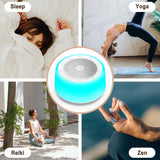 Kipcush Tibetan Singing Bowls Sound Machine - 11 Different Sized Sound Bowls with Night Light for Yoga, Meditation, Mindfulness, Healing, Chakra Healing and Stress Relief, Timer, Plug in