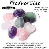 ZHIYUXI 2" Amethyst Rose Quartz Clear Quartz Fluorite Raw Crystals and Stones 4Pcs Crystals Bulk Real Crystals Decor Huge Rocks for Tumbling Witchcraft Wrapping Fountain Rocks Cabbing Room Decor