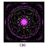 Square Pendulum Divination Altar Tablecloth Board Game Card Pad Runes Table Cloth Metaphysical Mat for Tarot Cards and Runes