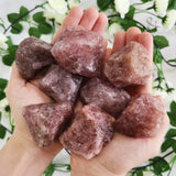 ZHIYUXI 2" Amethyst Rose Quartz Clear Quartz Fluorite Raw Crystals and Stones 4Pcs Crystals Bulk Real Crystals Decor Huge Rocks for Tumbling Witchcraft Wrapping Fountain Rocks Cabbing Room Decor