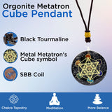 Real Crystal Energy Healing Pendant, Metatron Cube Necklace, Platonic Solids Set of 7-Piece Sacred Geometry, Orgonite Tear Drop Pendant Protection for Women & Men - Merkaba Crystal for Reiki