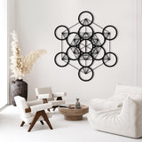 Sacred Geometry Wall Hanging Metal Wall Art, Metatron Cube Metal Wall Decor, Sacred Geometry Wall Art, Geometric Art Wall Decor, Metatron Cube Wall Decor, Wall Hangings for Living Room, Bedroom