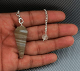 Amazing Gemstone Rainbow Moonstone Crystal Pendulum for Divination - Certified Dowsing Crystals and Healing Stones for Chakra Balancing and Meditation - Enhance Reiki Spiritual Growth