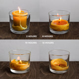 CANDWAX Pure Beeswax Votive Candles Set of 6 - Handmade Honey Yellow Votive Candles Beeswax Natural - 10 Hours Burning Pure Bees Wax Candles for Home