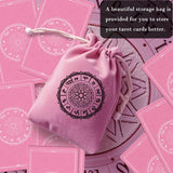 Smoostart Tarot Cards for Beginners with Meanings on Cards - Includes Premium Velvet Storage Bag & Guide Book - 450GSM Thicker Cards