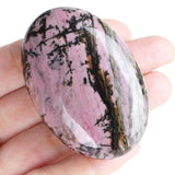 MAIBAOTA 2.4" Lapis Lazuli Crystal Stone Polished Palm Stone 0.7" Thick Natural Reiki Gemstone Worry Stone Healing Crystals Energy Balancing Anxiety Stress Relief Meditation 1 Pc