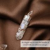 Sugandha Wellness Rainbow Moonstone Healing Crystal Necklace - Lunar Pendant Balance, Inner Light, Love & Creativity