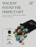 KALIFANO Bulk Tumbled Stones – Over 1,000 Carats Mixed Polished Healing Crystals & Gems for Reiki, Crafts, Kids & Decor (Includes Rose Quartz, Howlite Turquoise, Fluorite, Unakite, Lapis Lazuli) – Piedras de Cristal Para Decorar