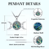 ADUINCEED Tree of Life Necklace for Women, S925 Sterling Silver Moon Goddess Tree of Life Necklace, Family Tree Pendant Mothers Day Holiday Christmas Birthday Jewelry Gifts