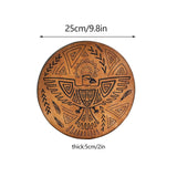 Firlar Shaman Drum, 10 Inch Bird Pattern Handmade With Drum Stick, Spiritual Instrument, Exquisite Look, Siberian Spirit Music Symbol, Sound Healer Brown