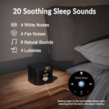 Singing Bowl & Sleep Sound Machine with 19 Tibetan Bowl Sounds, 4 Meditation Sounds, 20 White Noises, Breathing Trainer, Touchscreen, Stereo Sound, Stepless Volume Control, Rechargeable Battery