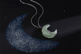 MAIBAOTA 7 Chakra Healing Crystal Necklace Gothic Necklaces for Women Crescent Moon Phase Stone Pendant Necklaces Natural Reiki Spiritual Quartz Gemstone Hippie Witch Jewelry Gifts for Women