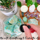 ZHIYUXI 2" Amethyst Rose Quartz Clear Quartz Fluorite Raw Crystals and Stones 4Pcs Crystals Bulk Real Crystals Decor Huge Rocks for Tumbling Witchcraft Wrapping Fountain Rocks Cabbing Room Decor