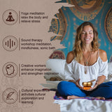DiDiBirDi 3.15In, 3.54In, 4.33In, 3Pcs Tibetan Singing Bowl Set – Handmade in Nepal for Meditation, Yoga, Relaxation and Stress Relief, Sound Bath