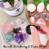 ZHIYUXI 2" Amethyst Rose Quartz Clear Quartz Fluorite Raw Crystals and Stones 4Pcs Crystals Bulk Real Crystals Decor Huge Rocks for Tumbling Witchcraft Wrapping Fountain Rocks Cabbing Room Decor