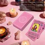 Smoostart Tarot Cards for Beginners with Meanings on Cards - Includes Premium Velvet Storage Bag & Guide Book - 450GSM Thicker Cards