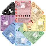 PapaLegba 7+1 Authentic Chakras Cards Includes 1Hidden Chakra Advanced Phase Cheat Sheet Deck Set for Helps Healing＆Balance Your Energy - 5.2" x 7.2" Locally Designed 2-Sided Waterproof Card