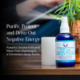 Heal the Masses White Sage Spray: White Sage Smudge Spray for Clearing and Protection - Smokeless Liquid Smudging Spray Infused with Quartz Crystals - Negative Energy Cleansing Mist - 4 Fluid Ounces