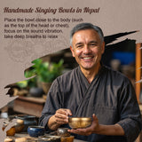 DiDiBirDi 3.15In, 3.54In, 4.33In, 3Pcs Tibetan Singing Bowl Set – Handmade in Nepal for Meditation, Yoga, Relaxation and Stress Relief, Sound Bath