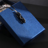 VIBILIA Healing Crystal Necklace Wire Wrapped Natural Amethyst Stone Point Pendant Necklace Hexagonal Reiki Spiritual Quartz Gemstone Stone Jewelry for Women Men