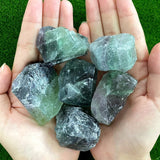 ZHIYUXI 2" Amethyst Rose Quartz Clear Quartz Fluorite Raw Crystals and Stones 4Pcs Crystals Bulk Real Crystals Decor Huge Rocks for Tumbling Witchcraft Wrapping Fountain Rocks Cabbing Room Decor