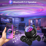 Galaxy Lamp Projector, Star Aurora Projector Built-in Bluetooth Speaker, Night Light for Kids Adults, White Noise Light for Home Decor/Relaxation/Party/Music/Gift (Black)
