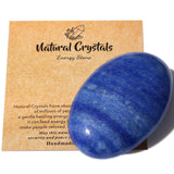 MAIBAOTA 2.4" Lapis Lazuli Crystal Stone Polished Palm Stone 0.7" Thick Natural Reiki Gemstone Worry Stone Healing Crystals Energy Balancing Anxiety Stress Relief Meditation 1 Pc