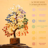 Anima Premium Crystal Tree of Life – 7 Chakra Tree for Healing, Harmony, Positive Energy, Luck & Manifestation – Includes Guidebook & Gift-Ready Packaging – Ethically Handcrafted in India by Women