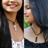 Sugandha Wellness Rainbow Moonstone Healing Crystal Necklace - Lunar Pendant Balance, Inner Light, Love & Creativity