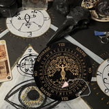 AHANDMAKER Pendulum Board Set, Wooden Dowsing Divination Board Metaphysical Message Board with Crystal Pendulum Necklace for Witchcraft Wiccan Altar Supplies Kit, Tree of Life Pattern