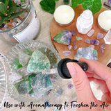 ZHIYUXI 2" Amethyst Rose Quartz Clear Quartz Fluorite Raw Crystals and Stones 4Pcs Crystals Bulk Real Crystals Decor Huge Rocks for Tumbling Witchcraft Wrapping Fountain Rocks Cabbing Room Decor