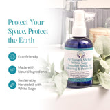 Heal the Masses White Sage Spray: White Sage Smudge Spray for Clearing and Protection - Smokeless Liquid Smudging Spray Infused with Quartz Crystals - Negative Energy Cleansing Mist - 4 Fluid Ounces