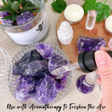 ZHIYUXI 2" Amethyst Rose Quartz Clear Quartz Fluorite Raw Crystals and Stones 4Pcs Crystals Bulk Real Crystals Decor Huge Rocks for Tumbling Witchcraft Wrapping Fountain Rocks Cabbing Room Decor