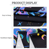Chakra Wall Hanging Heopapin Blacklight Seven Chakra Tapestry UV Reactive Yoga Meditation Mandala Wall Tapestry Galaxy Space Tapestries Wall Hanging for Bedroom Home Decor W59×H51