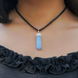 Sugandha Wellness Rainbow Moonstone Healing Crystal Necklace - Lunar Pendant Balance, Inner Light, Love & Creativity
