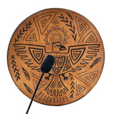 Firlar Shaman Drum, 10 Inch Bird Pattern Handmade With Drum Stick, Spiritual Instrument, Exquisite Look, Siberian Spirit Music Symbol, Sound Healer Brown