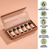 Folkulture Fragrance Oils for Diffuser | Set of 6 Essential Oils Set for Diffusers for Home | Diffuser Oil Scents - Lavender, Palo Santo, Rose Geranium, Lemongrass, Ocean Salt | Lotus Gift Box Set