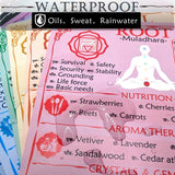 PapaLegba 7+1 Authentic Chakras Cards Includes 1Hidden Chakra Advanced Phase Cheat Sheet Deck Set for Helps Healing＆Balance Your Energy - 5.2" x 7.2" Locally Designed 2-Sided Waterproof Card